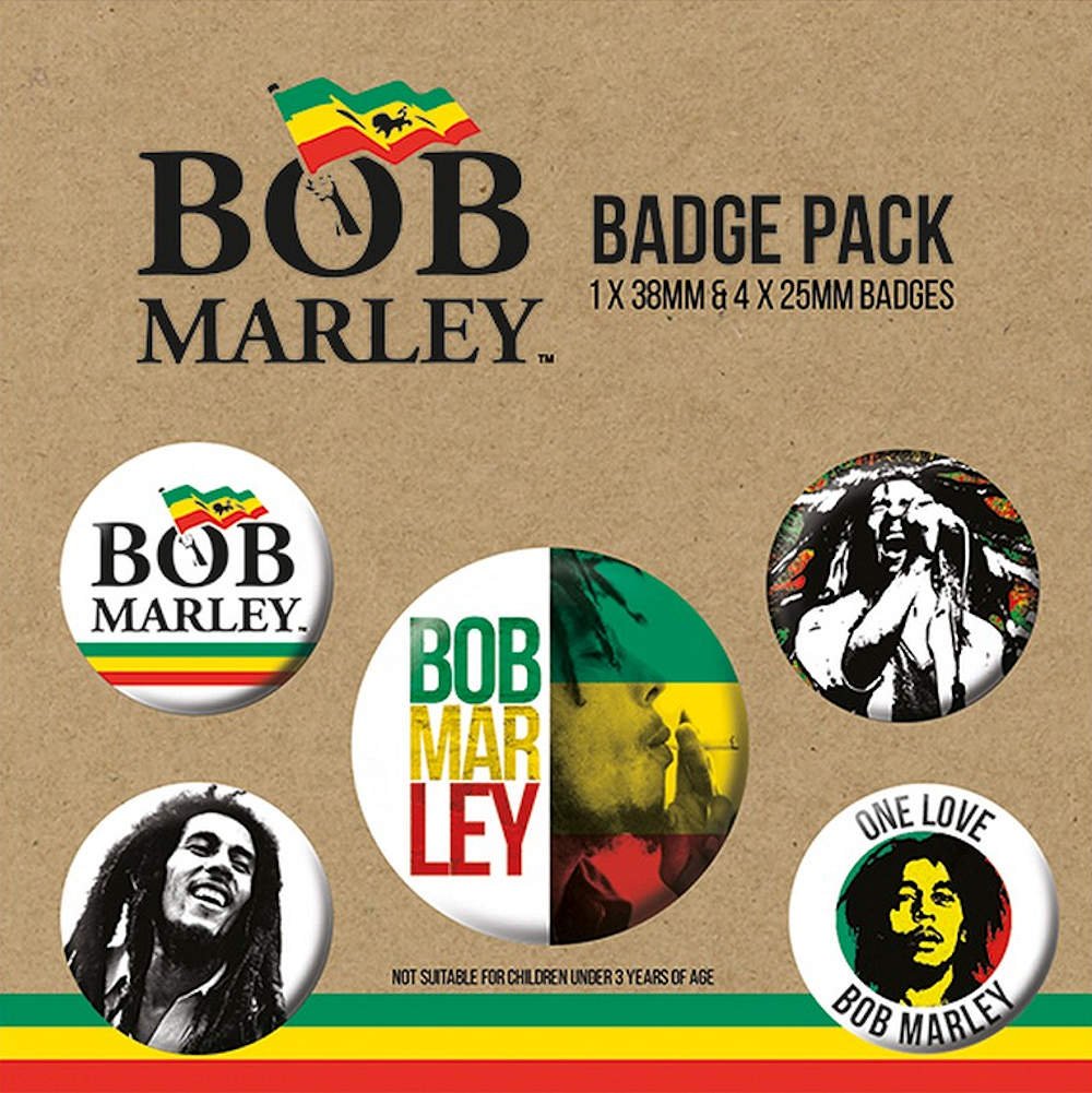 BOB MARLEY ボブマーリー (生誕 80年 ) - Bob Marley / バッジ - PGS